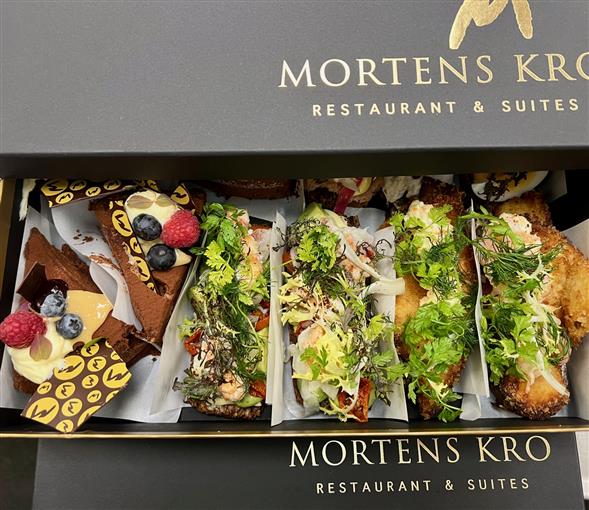 Smørrebrød kasse med 6 stk du selv vælger.